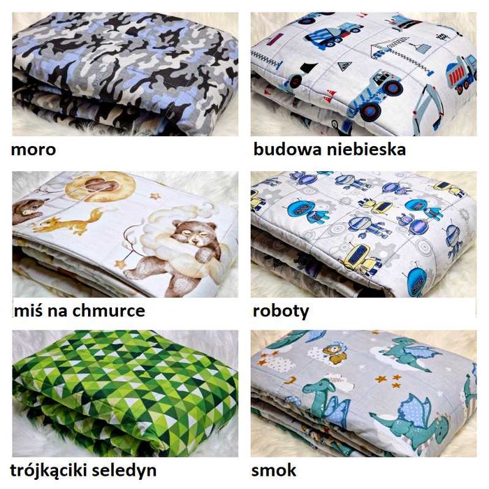 Kołdra obciążeniowa Koc sensoryczny dla dzieci 100x150 Terapeutyczny