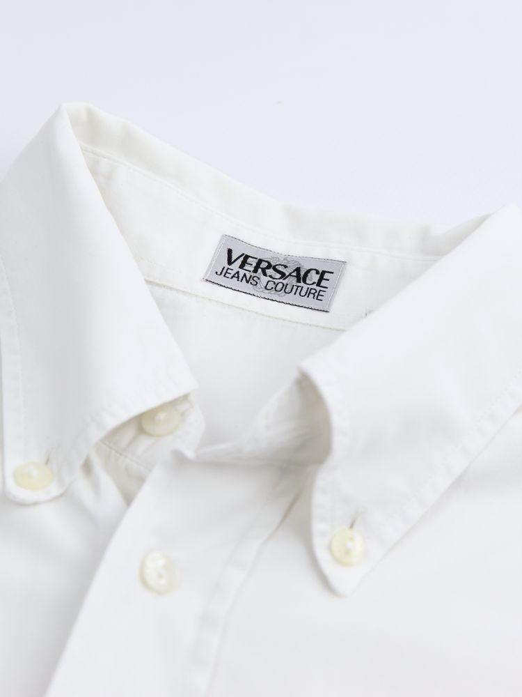 VERSACE JEANS COUTURE чоловіча біла сорочка з логотипом. Оригінал. XL