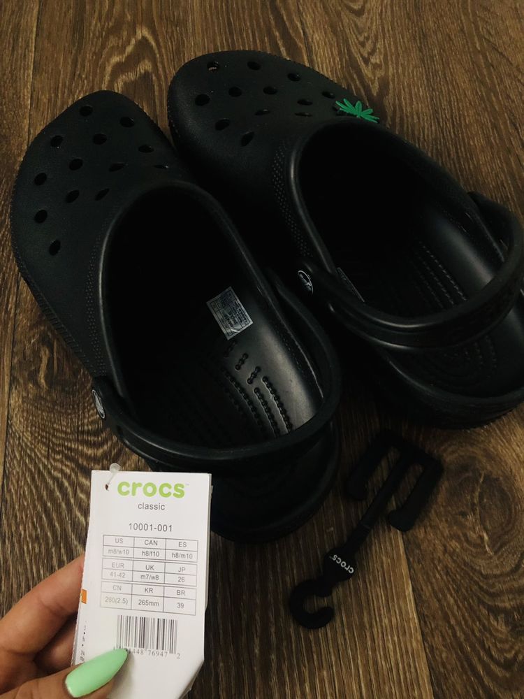 Crocs оригінал , Crocs чорні M8 40-41