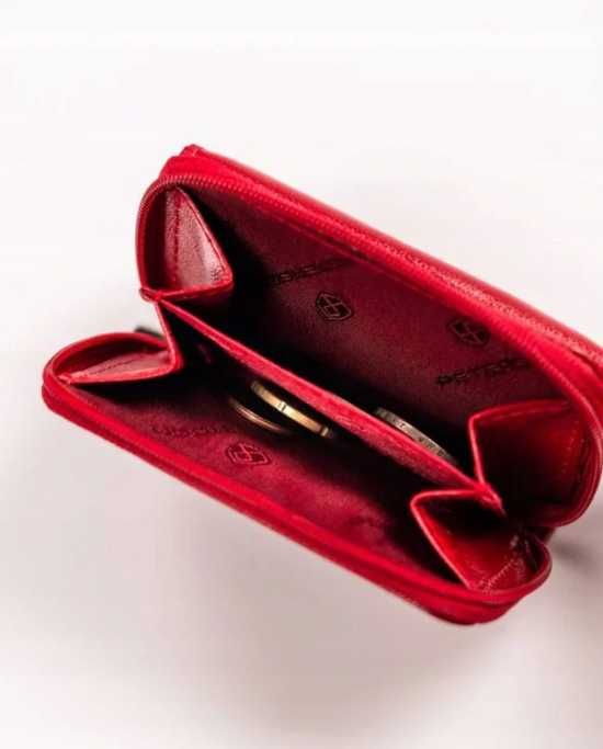 Peterson portfel skóra naturalna czerwony PTN RD-210-GCL RED ttst15