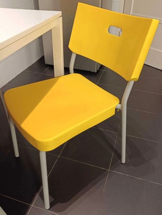 Cadeiras de Plástico Cozinha Amarelas IKEA