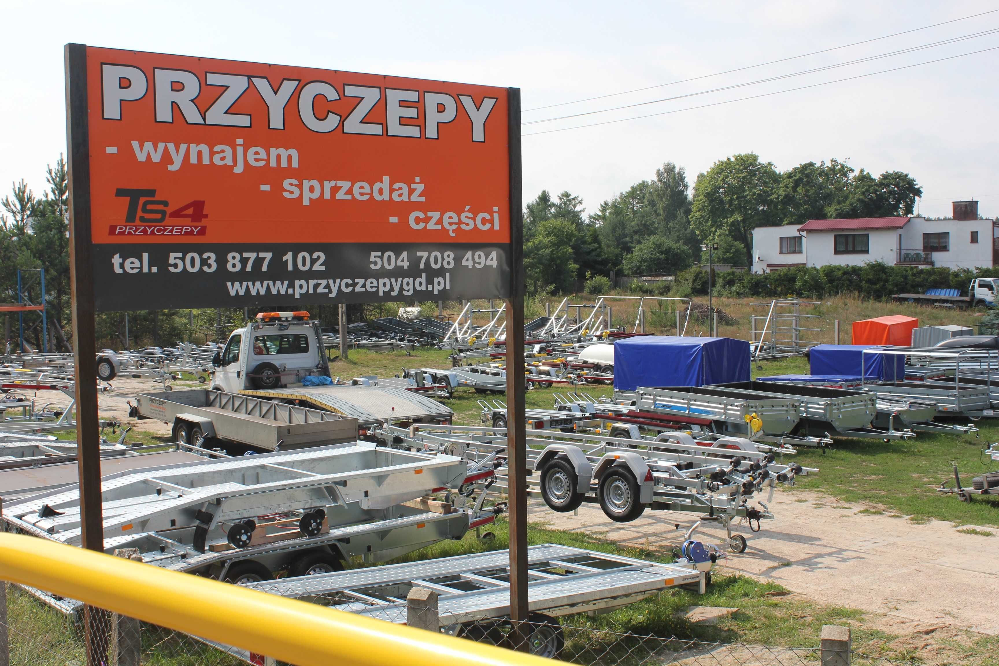 Wypożyczalnia przyczep towarowych, lawet, platform Chwaszczyno, Gdańsk