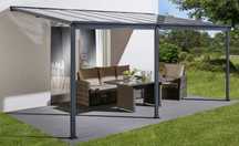Patio tarasowe  557x300 cm poliwęglan 6 mm, mocna konstrukcja