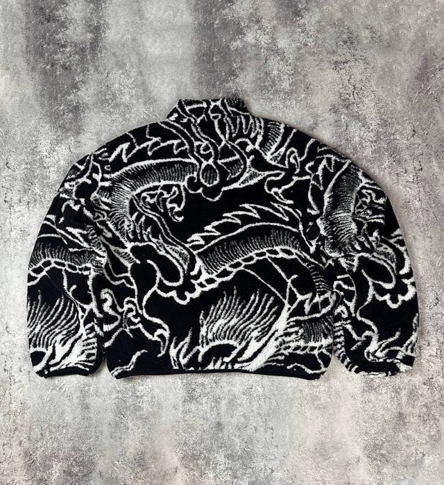 Двусторонняя флисовая куртка Stussy из шерпы Dragon