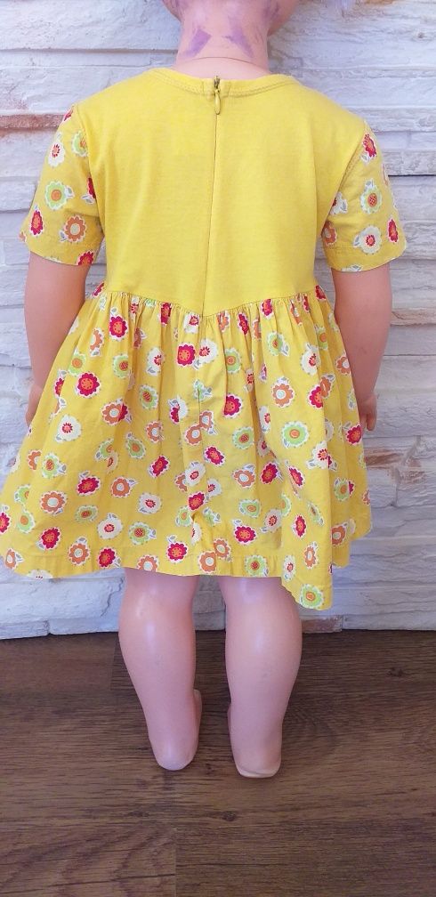 Letnia, żółta sukienka dla dziewczynki Grott r.92  Pa.Wa.