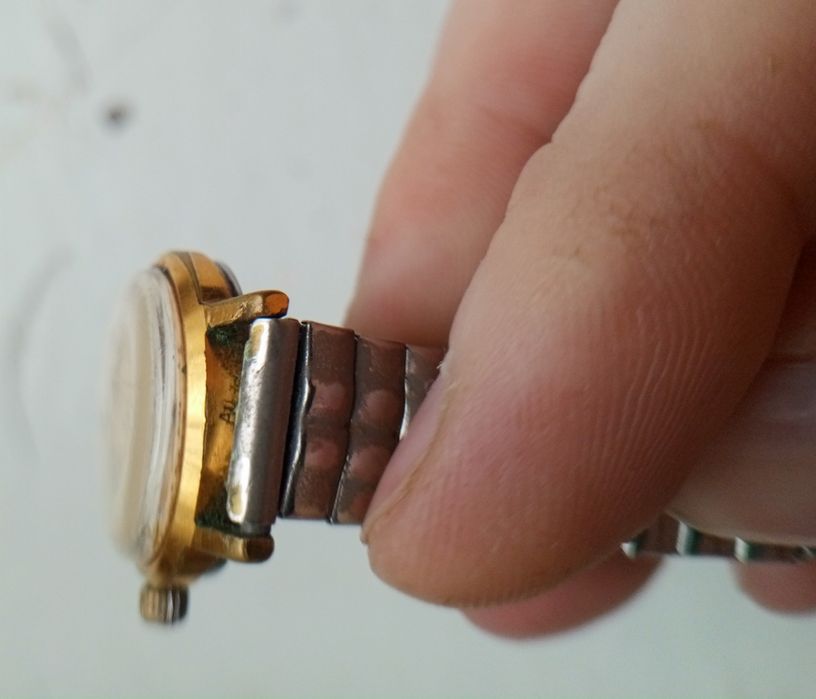 Механические наручные часы Заря 21 камня Часы женские Заря Au позолота