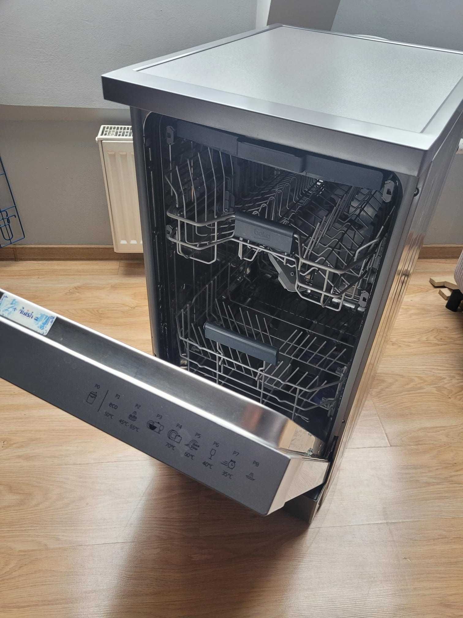 zmywarka Beko DFS28131X szerokość 45 wolnostojąca szuflada na sztućce