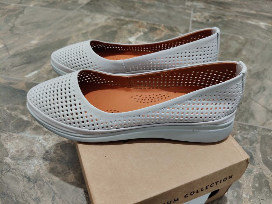 Новые кожаные летние балетки 37,5 р.