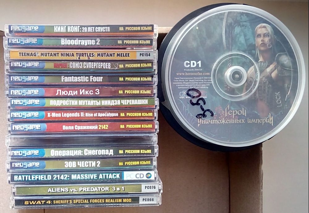 Диски CD/DVD с играми на ПК (PC) 50 штук (Games)