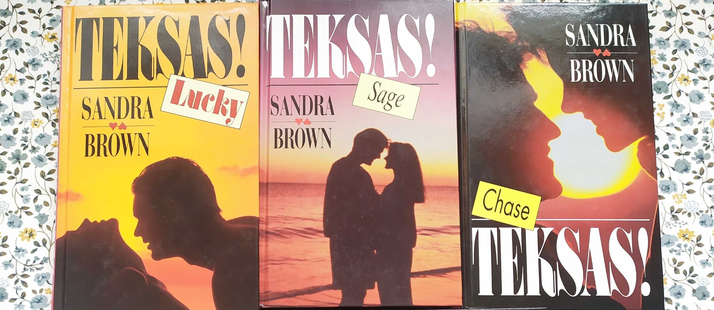 Książki Sandra Brown 3 sztuki Teksas Chase, Sage, Lucky