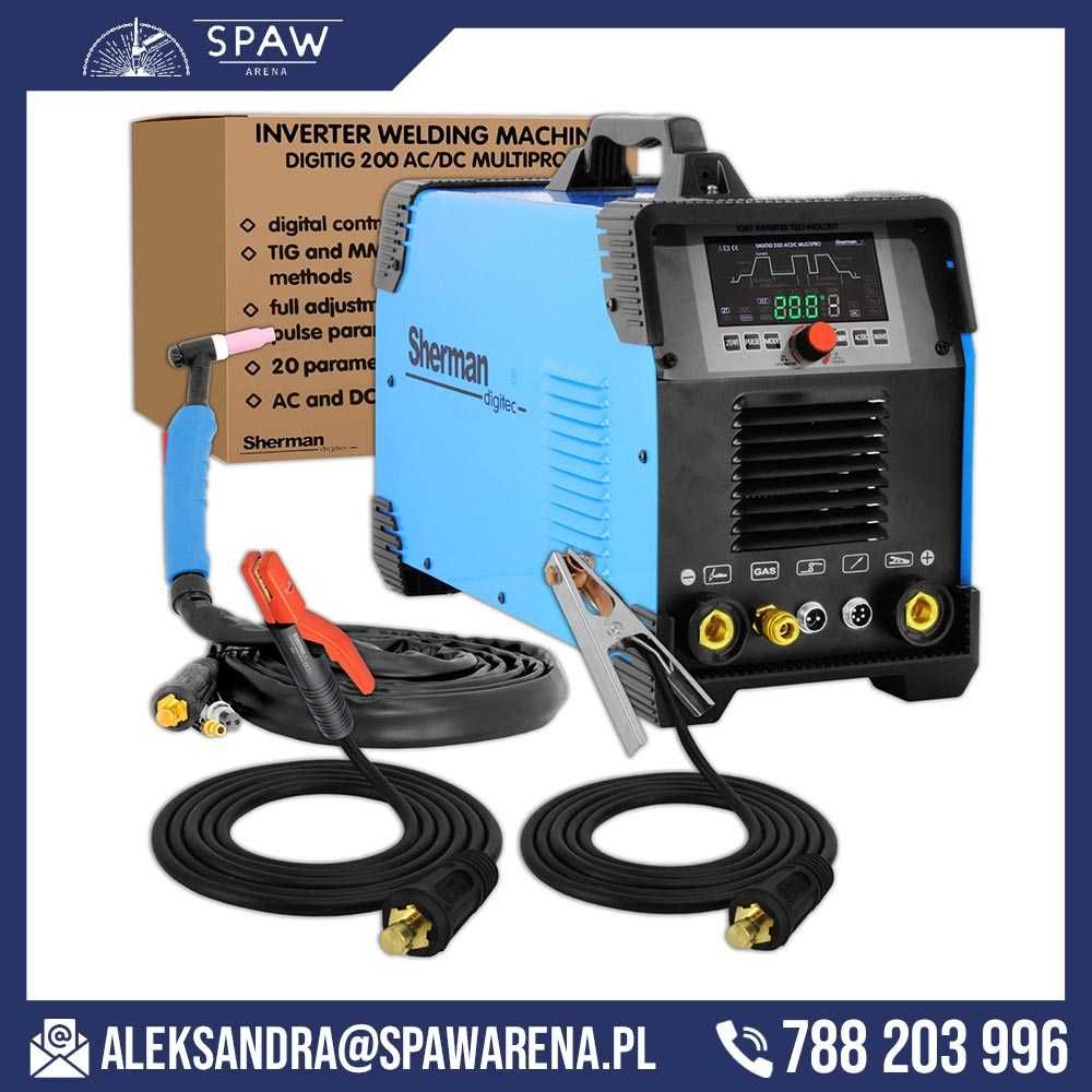 Sherman Spawarka inwertorowa DIGITIG 200 AC/DC Multipro IGBT PWM