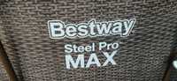 Basen ogrodowy Bestway steel pro max rattan 366