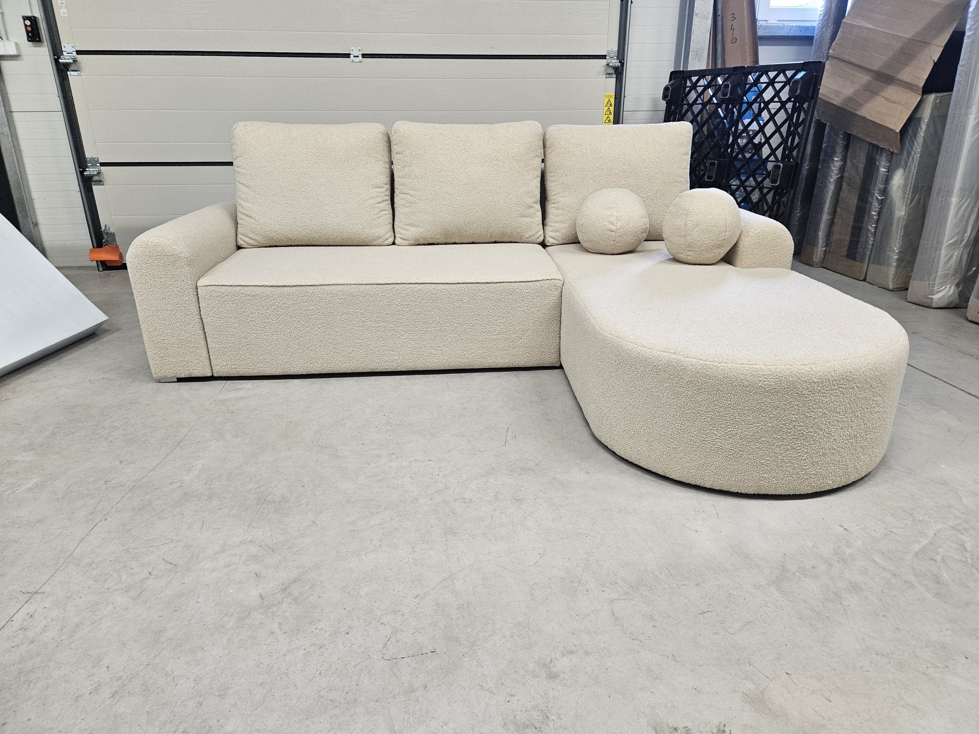 Narożnik z Funkcją spania Kanapa Sofa Sprężyny Bonnell