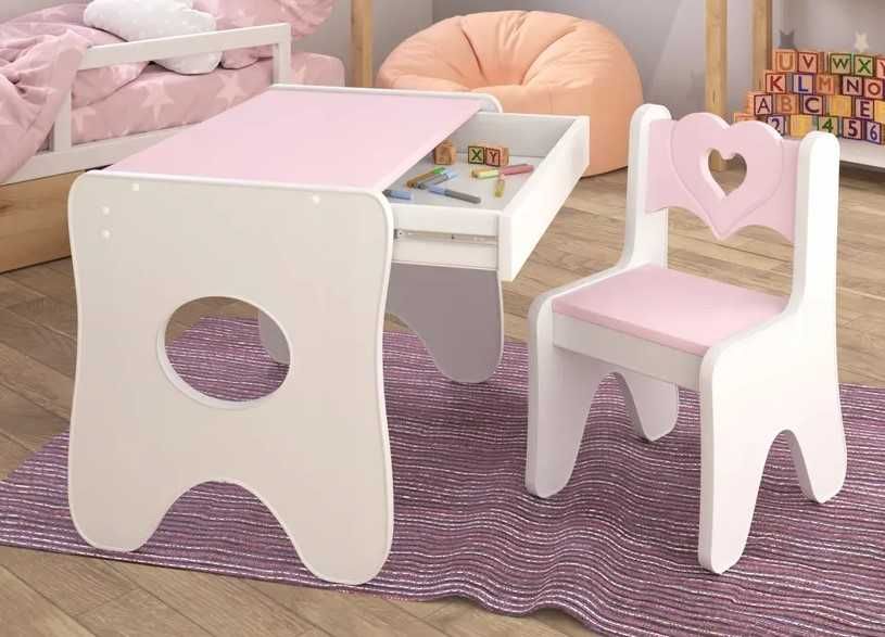 Stolik i krzesełko z szufladą