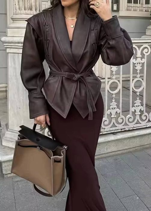 Kurteczka brąz ramoneska