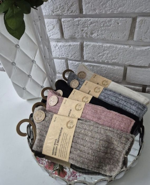 Zestaw 5 par wełnianych skarpetek merynos 39-42