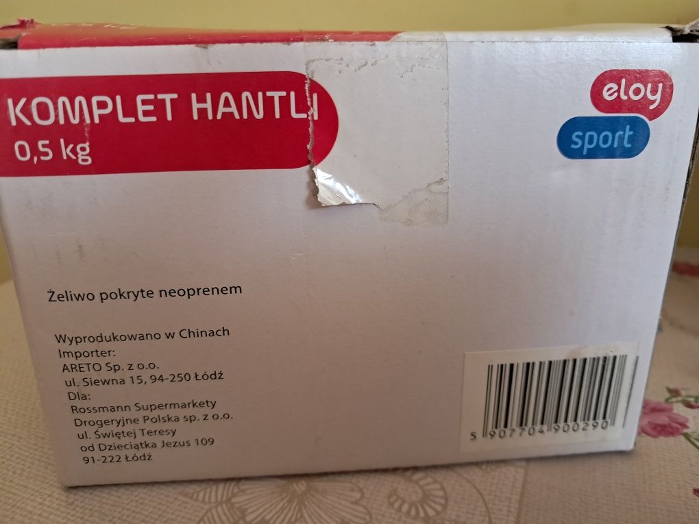 Komplet hantli 2×0.5 kg