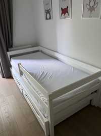 Łóżko Maria WNM 200x90 białe wysuwane podwójne z szufladami