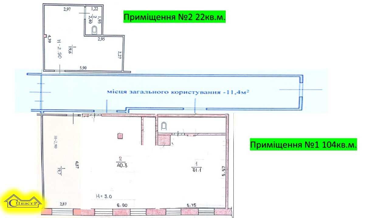 Даманський 2 поверх Торговельний Центр  380V 126кв.м. з Орендарем