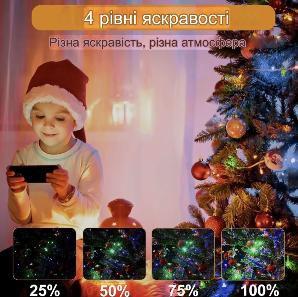 Вуличні гірлянди. Разноцветная гирлянда уличная 41 м.