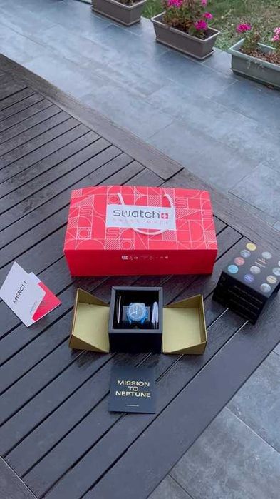 Swatch x Omega Bioceramic Moonswatch Mission to Neptune Moonshine Gold