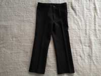 Czarne eleganckie spodnie z lampasami w kant ok. 110 - 116 jak nowe