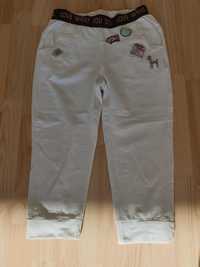 Spodnie dresowe Coccodrillo białe dla dziewczynki rozmiar 152