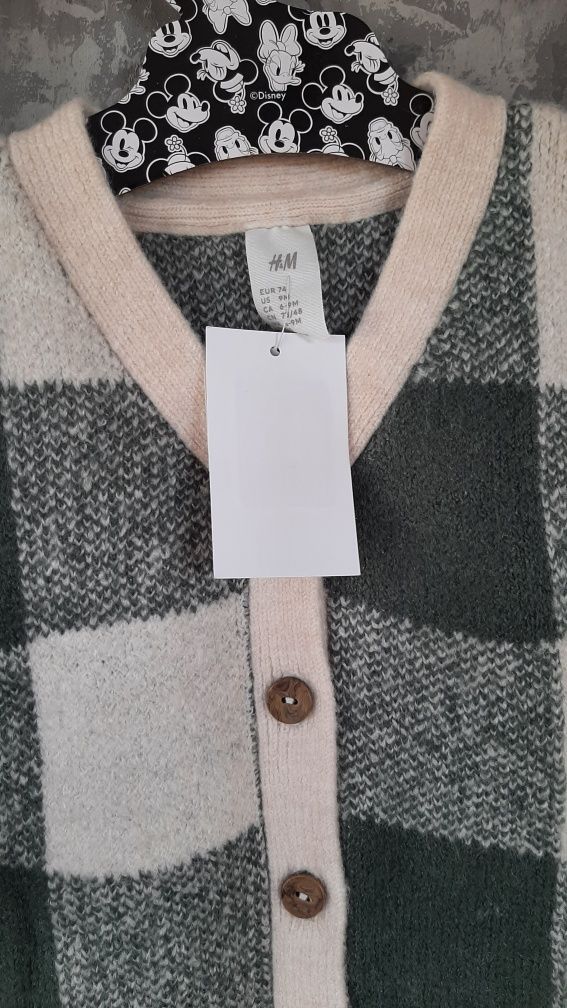 Nowy, gruby sweter oversize H&M, rozm. 74