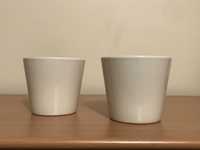 Conjunto 2 vasos grés branco Borralheira - NOVOS