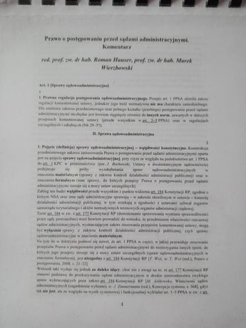 R. Hausera - Komentarz Prawo o post. przed sądami administracyjnymi