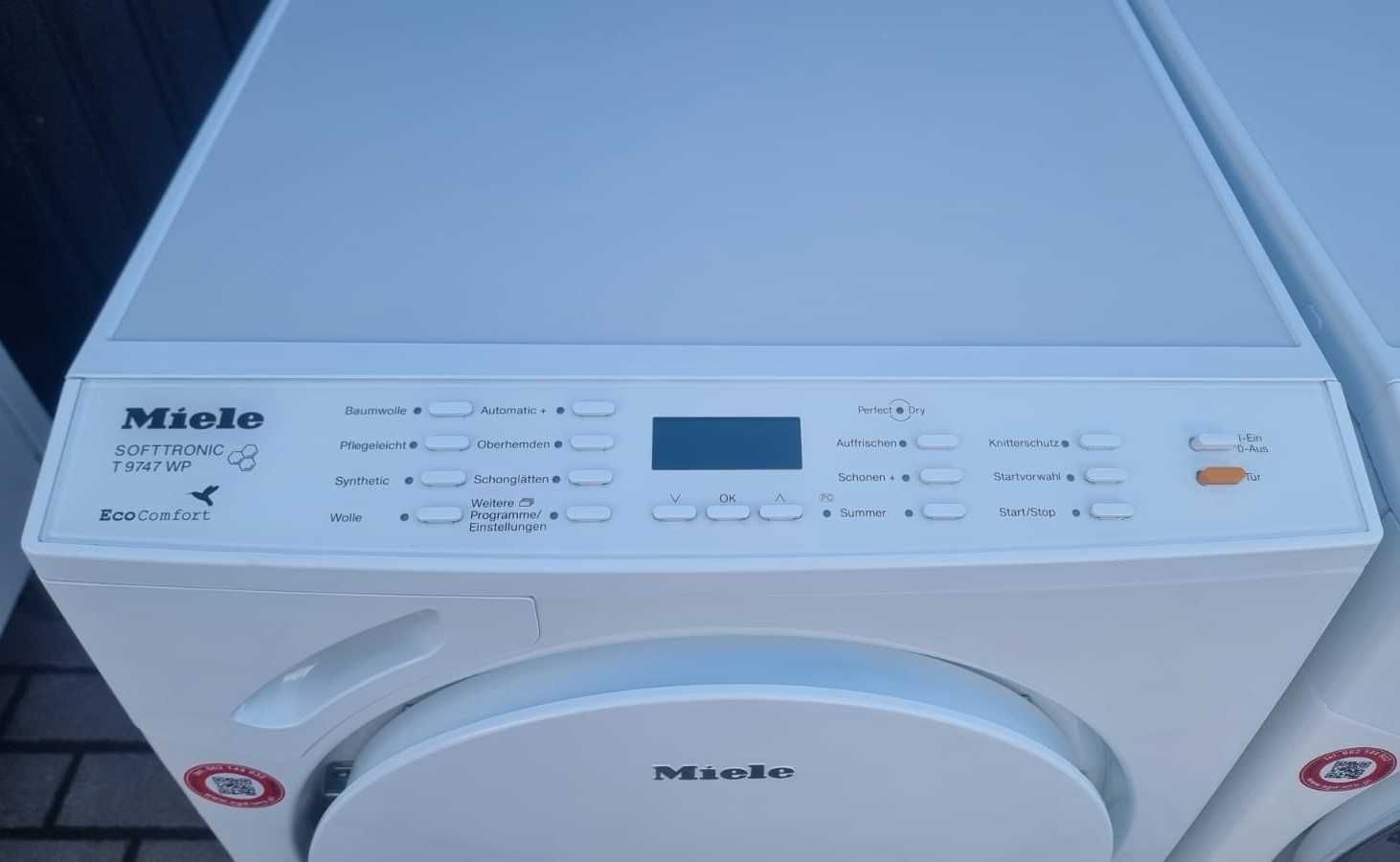 Zestaw Miele. Pralka W 6749 + suszarka z pompą T 9747 WP, 7kg, menu PL