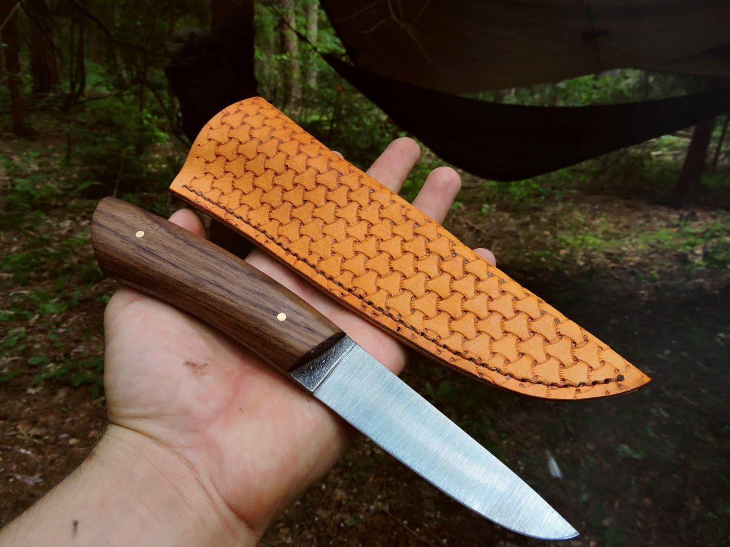 Bushcraft Jenot Nóż Ręcznie Robiony 50HF Orzech