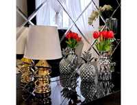 Lampa stołowa złota lampka nocna nowoczesna glamour
