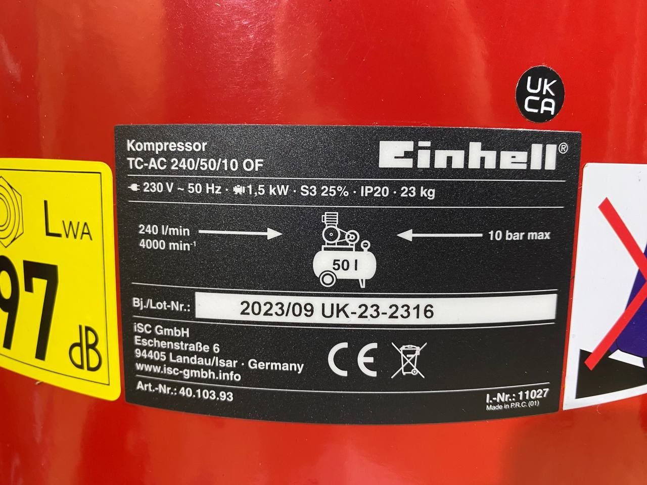 Компресор безмасляний Einhell з Європи / копрессор с Европы