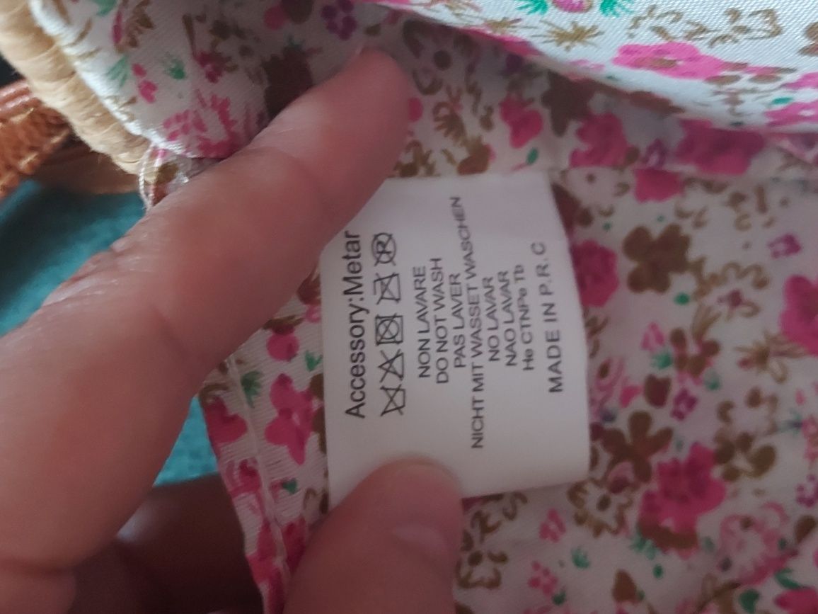 Torebka okrągła boho z trawy