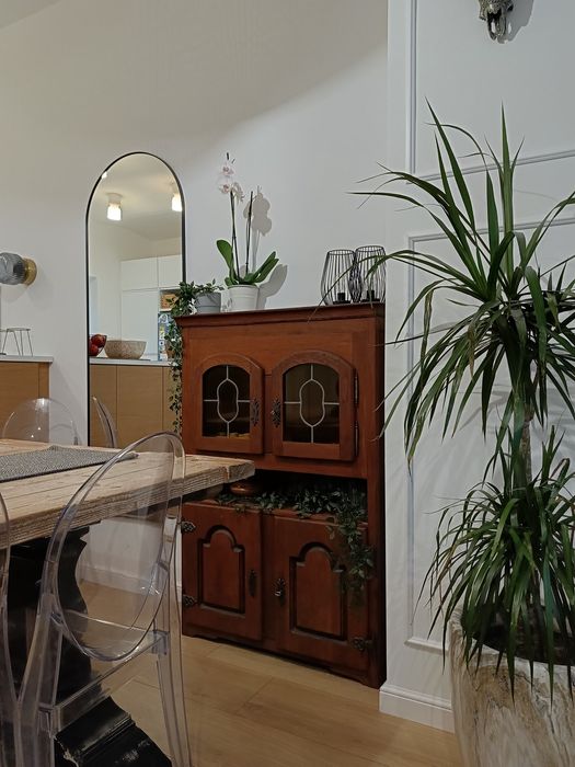 Stara drewniana drewno 100 letnia komoda szafka kolor orzech antyk