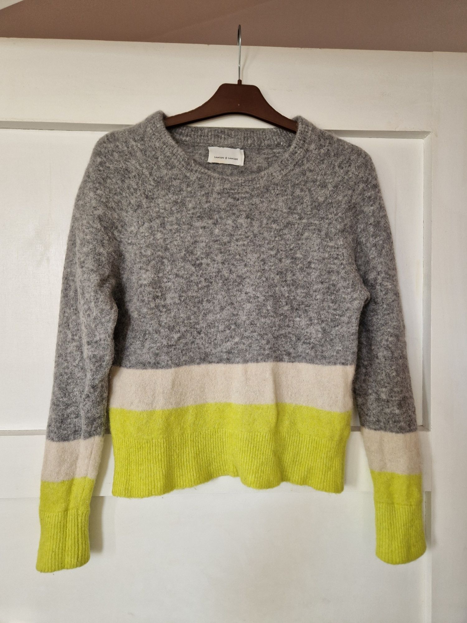 Samsoe Samsoe sweter XS/S szary alpaka wełna merino