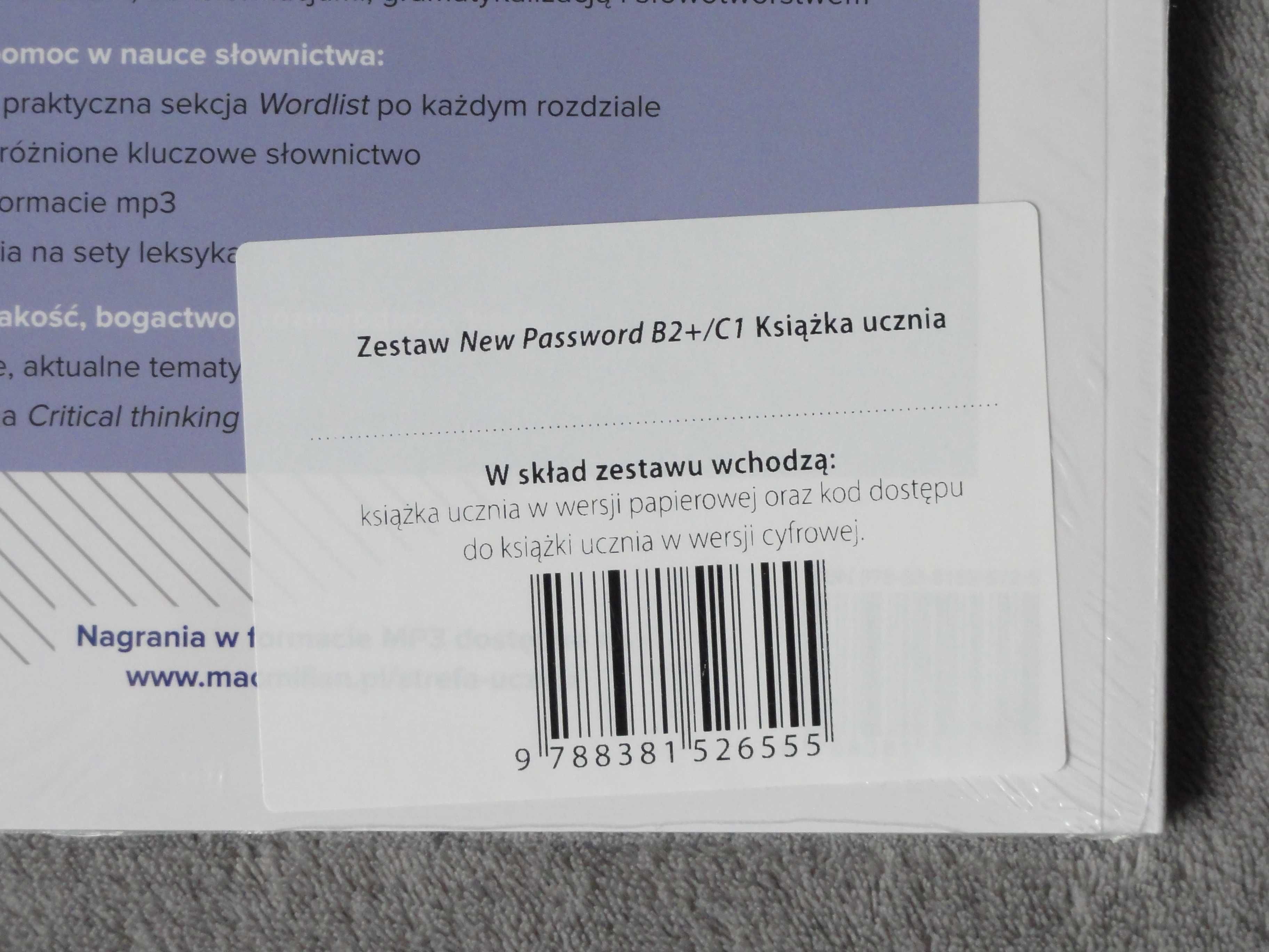 Nowy Podręcznik New Password B2+/C1. Student's Book. Okazja.