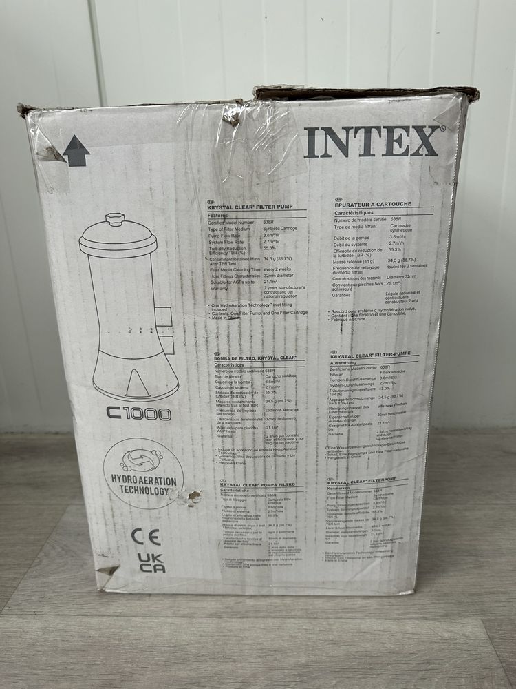 Intex pompa do basenów kartuszowa c1000 - Nowy komplet