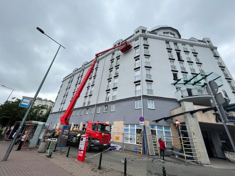 Wynajem podnośnik koszowy, zwyżka 18m-53m