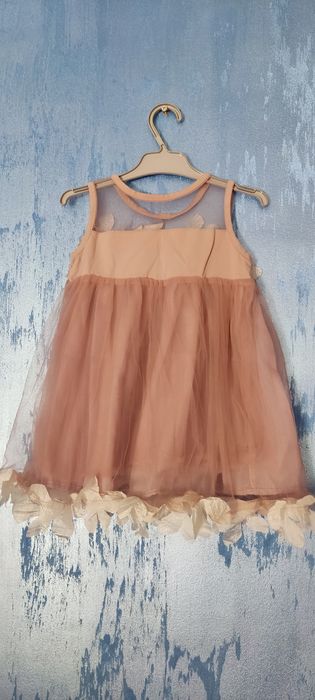 Sukienka pudrowy róż 86 - 92