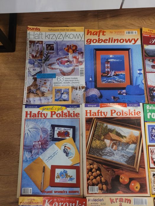 Gazety 1999 - 2004 o haftowaniu, szydełkowaniu i robieniu na drutach