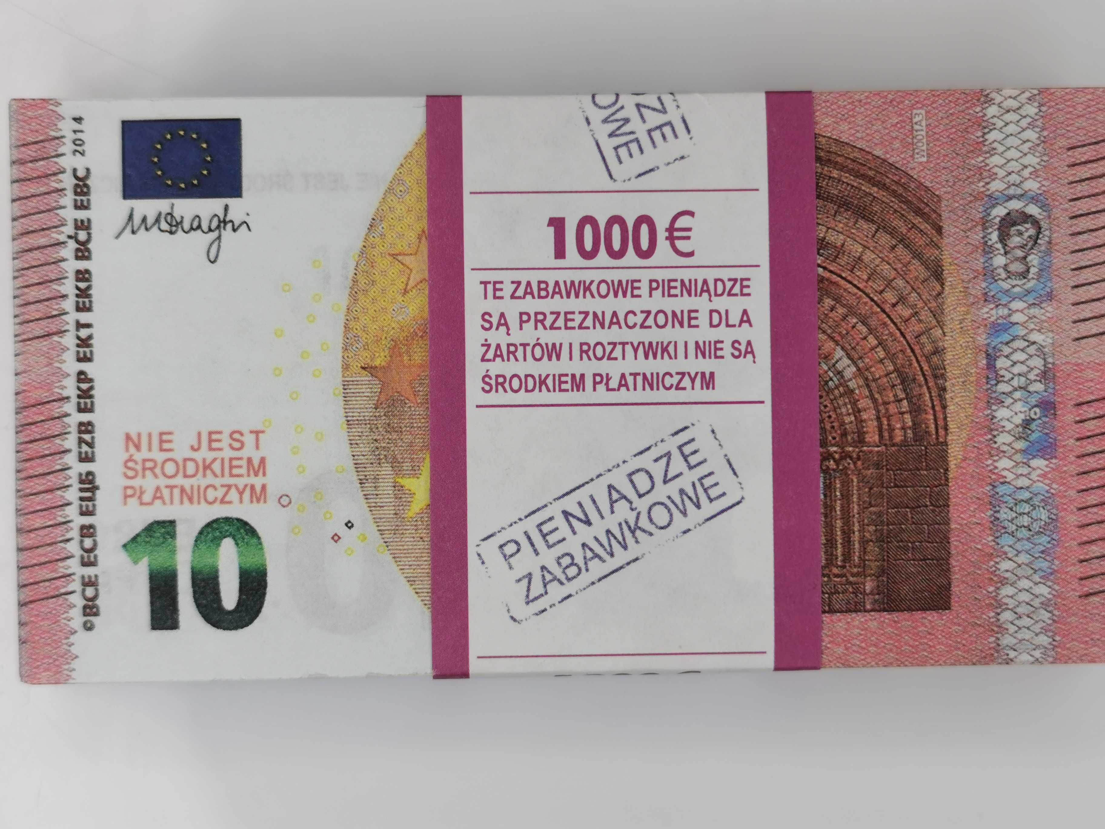 10 EURO plik 100szt. dwustronne edukacja, zabawa, gry, film, teatr