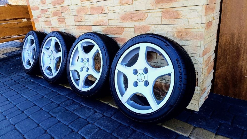 ALUFELGI 16" • R.O.D • 4x108 • + OPONY LETNIE 195/45 R16 • Stan BDB •