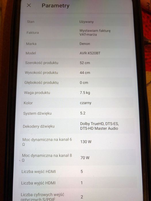 Sprzedam subofer „Magnat” wraz z wzmacniaczem AVR-X520BT