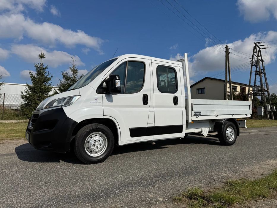 Fiat Ducato * 2.3 / 150KM * DOKA / Brygadówka * Skrzyniowy *  Klimatyzacja * Multifunkcja * 7 osób *
