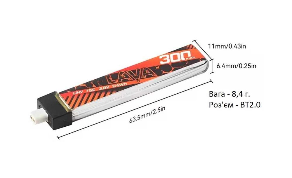 Акумулятори 1S (260 - 550 mah)