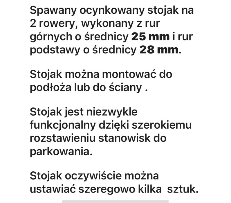 Stojak rowerowy na 2 rowery