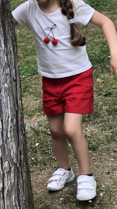 Calções Chicco vermelhos 3 anos