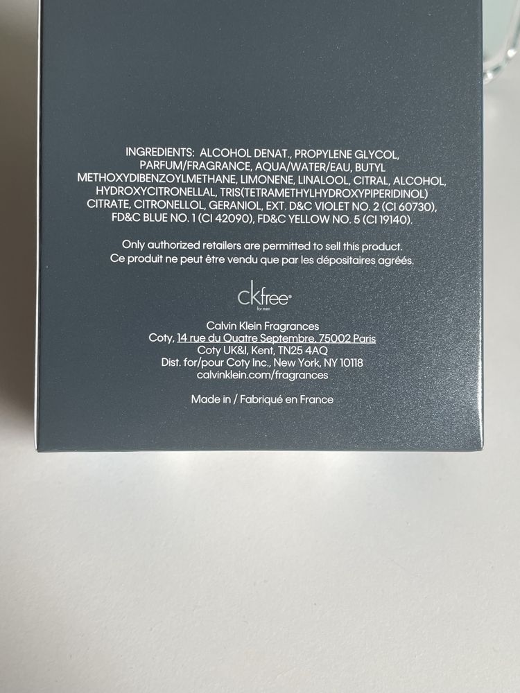 Ckfree for men 100ml perfum